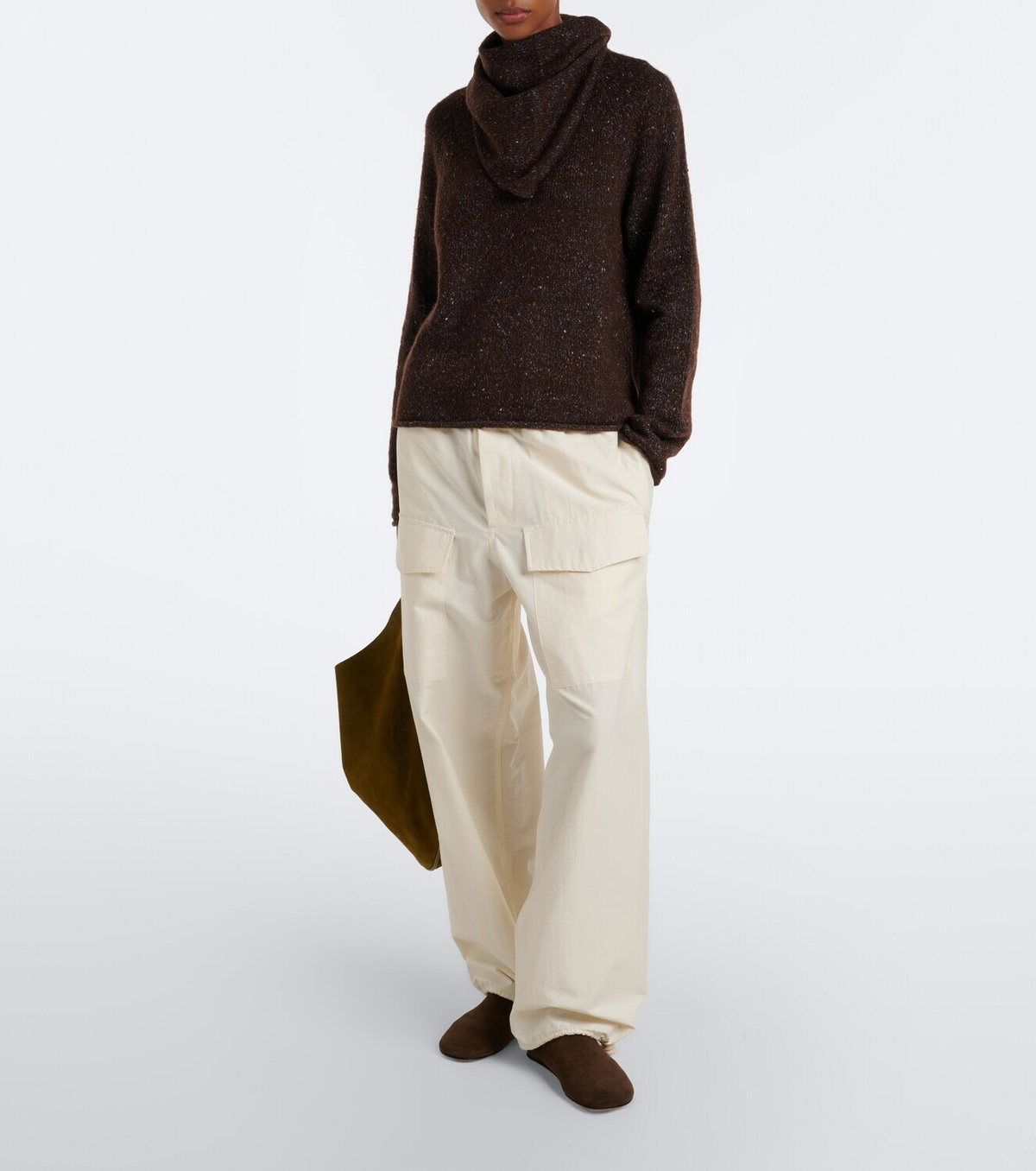 Velvet Kana scarf-detail wool-blend sweater
