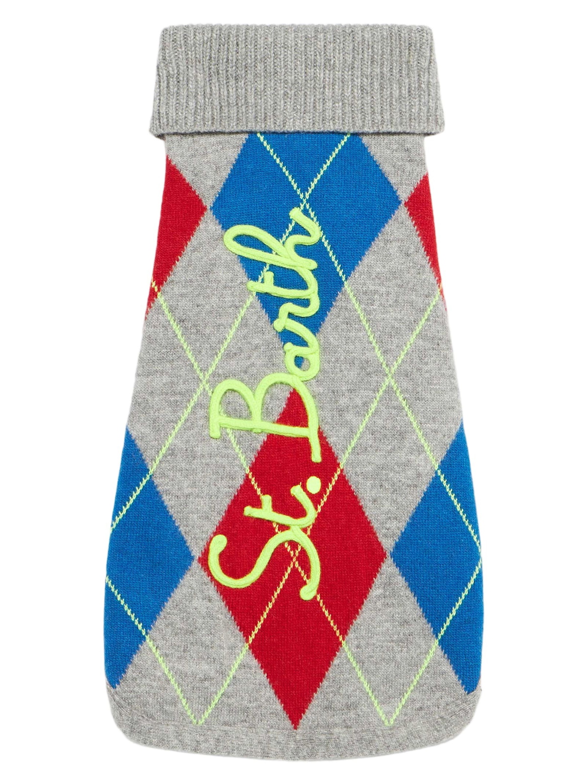 MC2 Saint Barth Dog Sweater With Argyle Print