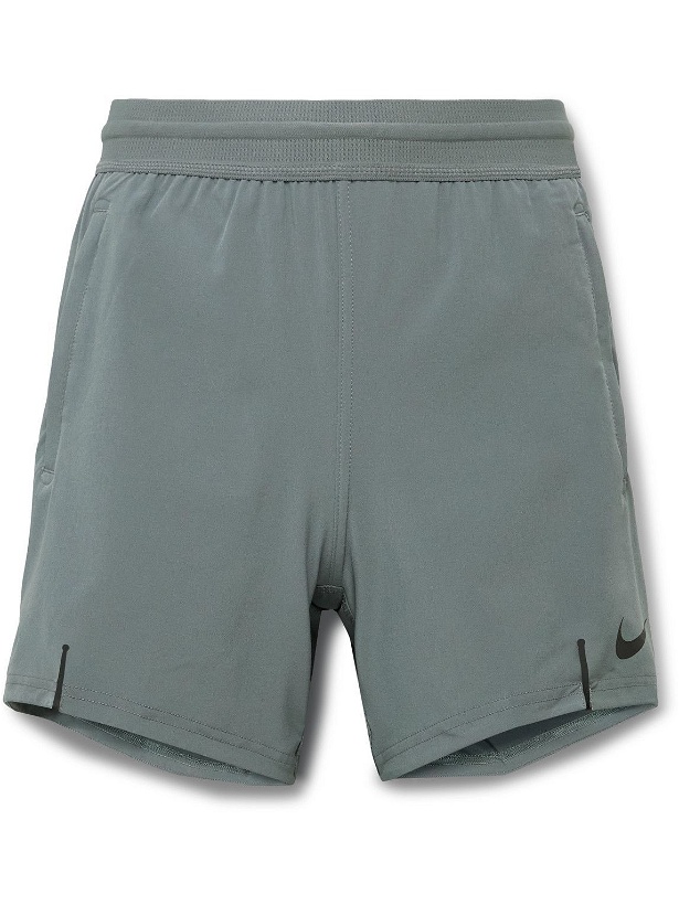 Photo: Nike Training - Pro Straight-Leg Recycled Flex Dri-FIT Shorts - Gray