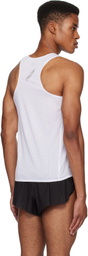 Soar Running White Race Tank Top