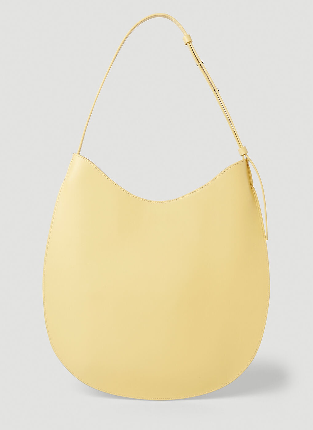 Flat Hobo Shoulder Bag in Yellow Aesther Ekme