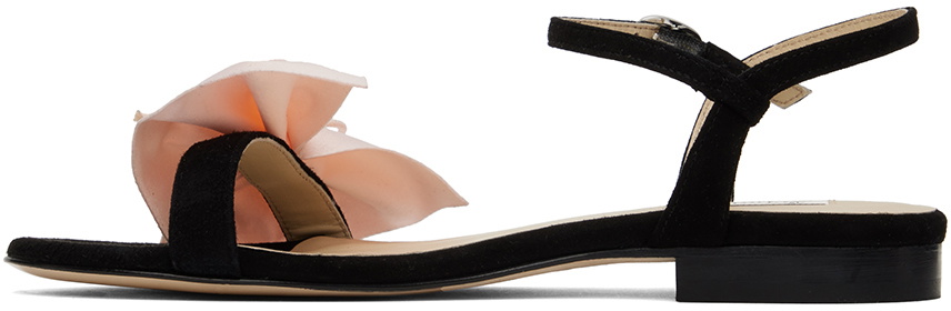 Repetto Black & Pink Janice Sandals