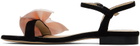 Repetto Black & Pink Janice Sandals