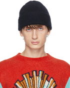 ZEGNA x The Elder Statesman Navy Brushed Beanie