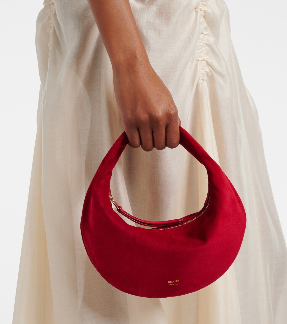 Khaite Olivia Mini suede shoulder bag