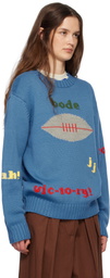 Bode Blue Spirit Sweater