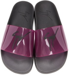 Giuseppe Zanotti Purple & Black Laburlin Transparent Pool Slides