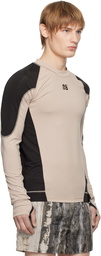 RCOS Taupe & Black Compression Base Layer T-shirt