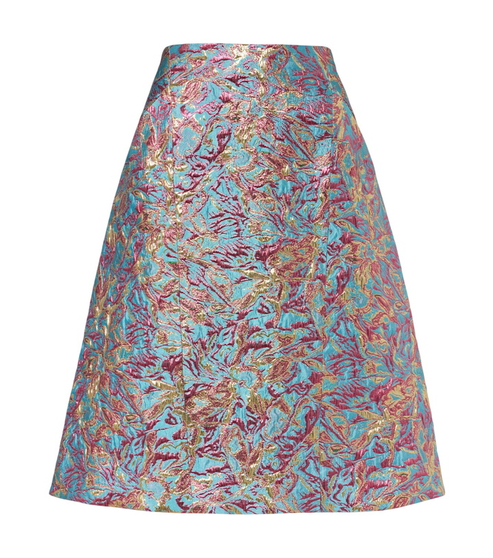 Photo: Dries Van Noten Brocade midi skirt