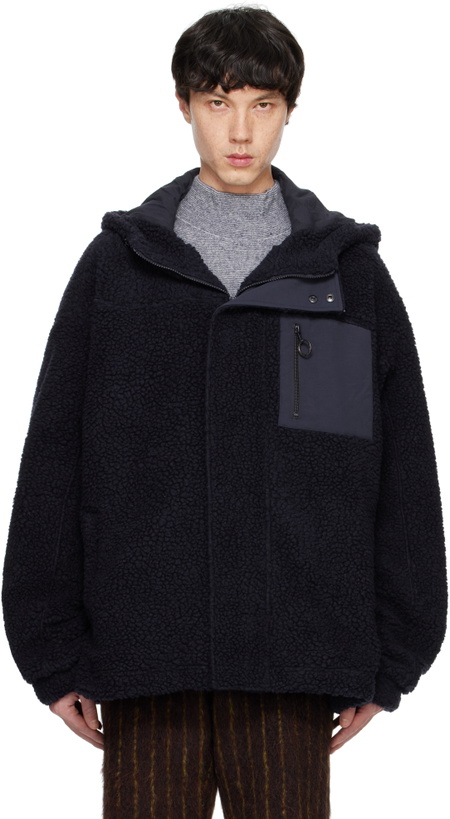 Photo: Martine Rose Navy Oversized Fleece Jacket