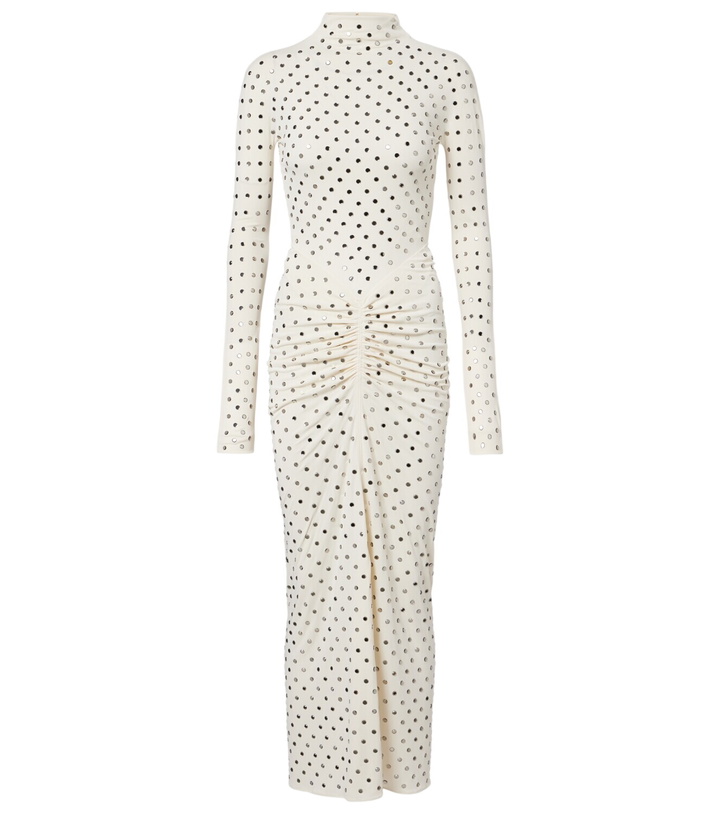 Photo: Alaïa Embellished gathered jersey maxi dress
