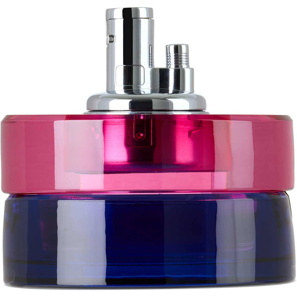 Edie Parker Purple & Navy Glass Tabletop Lighter Ashtray Set