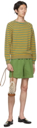 Bode Yellow & Green Stripe Sweater