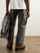 Cherry Los Angeles - Straight-Leg Cotton-Twill Cargo Trousers - Gray