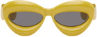 LOEWE Yellow Inflated Cat-Eye Sunglasses