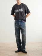 Neighborhood - Savage Straight-Leg Bead-Embellished Distressed Jeans - Blue