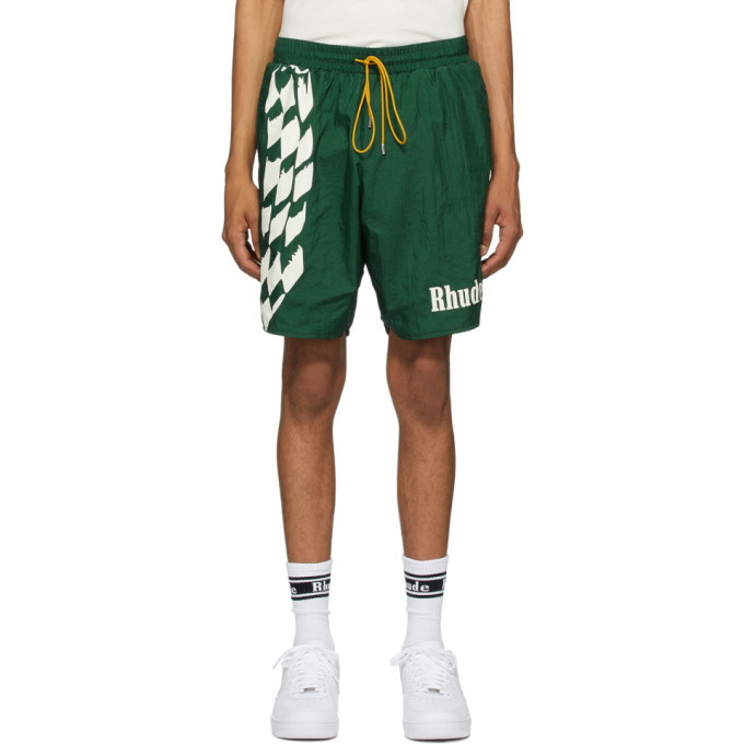 Photo: Rhude Green Warm-Up Shorts