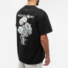 Wooyoungmi Men's Back Flower Logo T-Shirt in Black