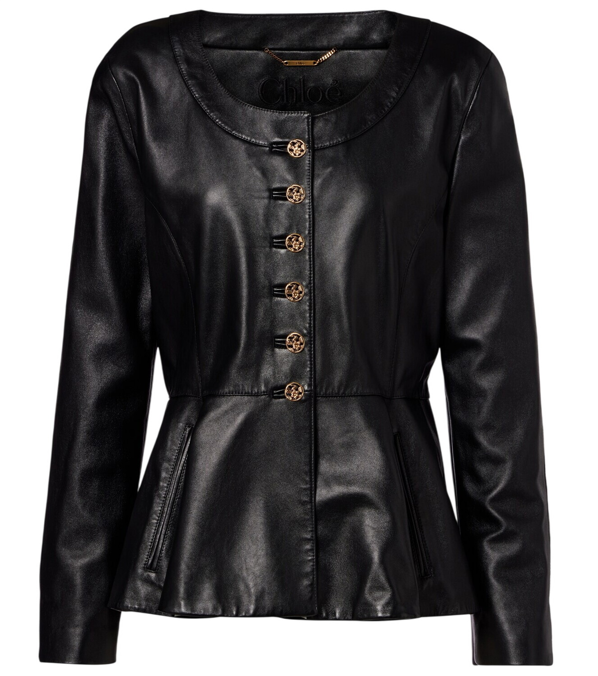 Chloé レザージャケット Chloé Black Cropped Leather Jacket Chloe