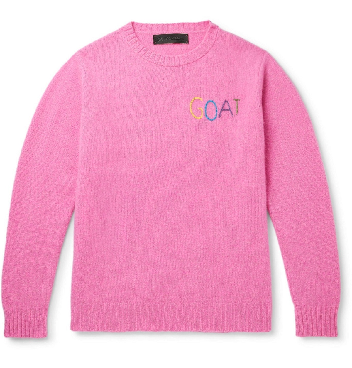 Photo: The Elder Statesman - Embroidered Cashmere Sweater - Pink
