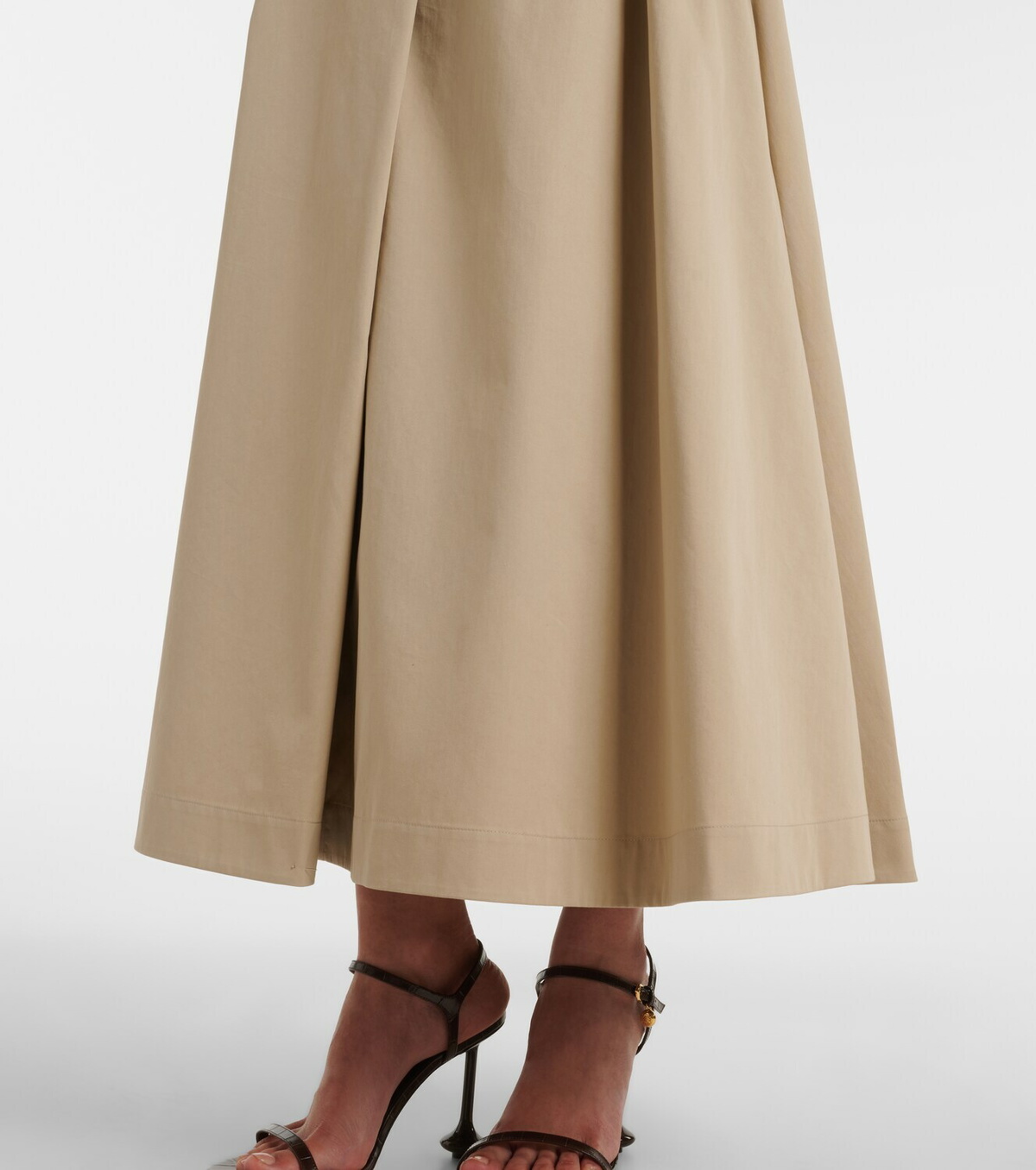 Loewe Belted cotton and silk maxi skirt