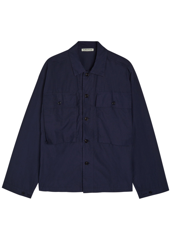 Photo: Ymc Chest Patch Pocket Cotton Shirt Blue
