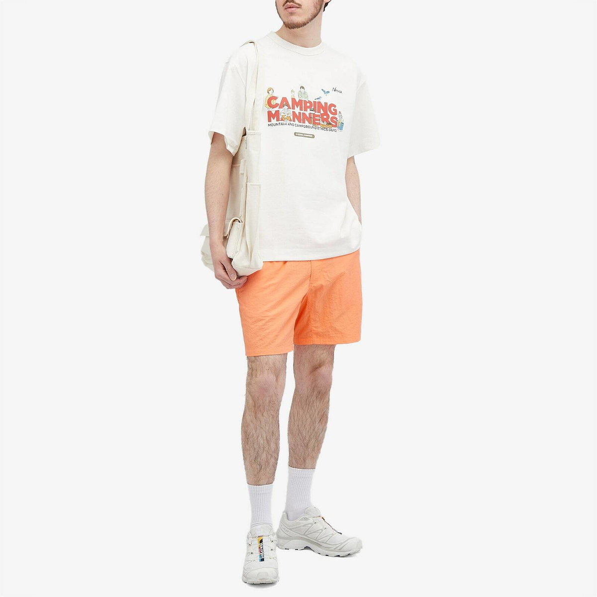 Nanga Men's Nylon Tusser Easy Shorts in S Orange Nanga