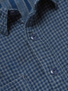 RRL - Harvest Checked Cotton Shirt - Blue