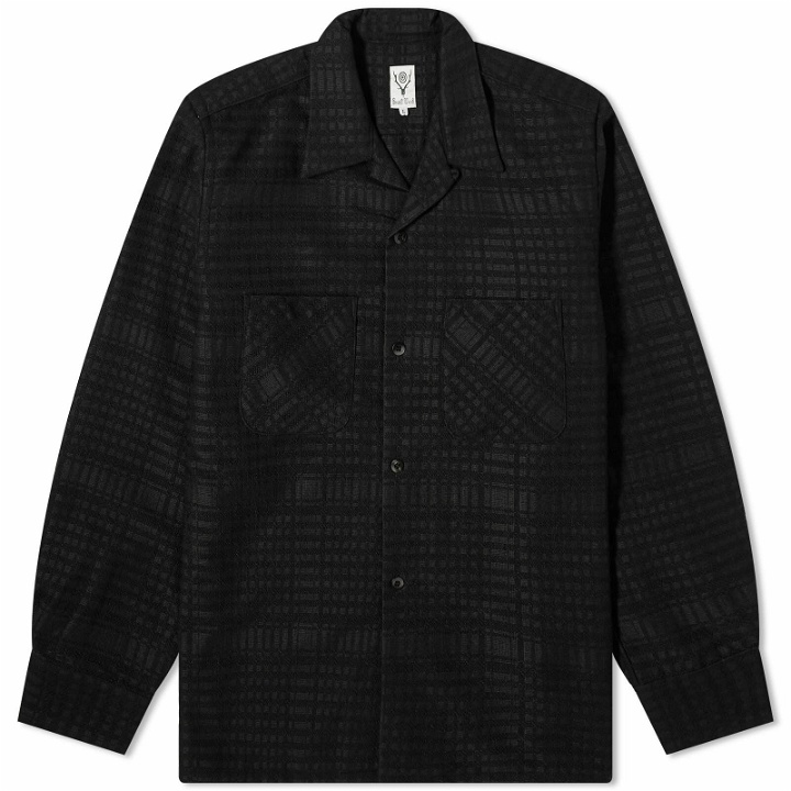 Photo: South2 West8 Men's One-Up Plaid Shirt in Black