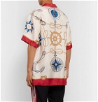 Gucci - Camp-Collar Printed Silk-Twill Shirt - Red