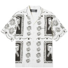 Jacquemus Men's Jean Horse Vacation Shirt in Black/White