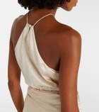 The Sei Halterneck silk satin gown