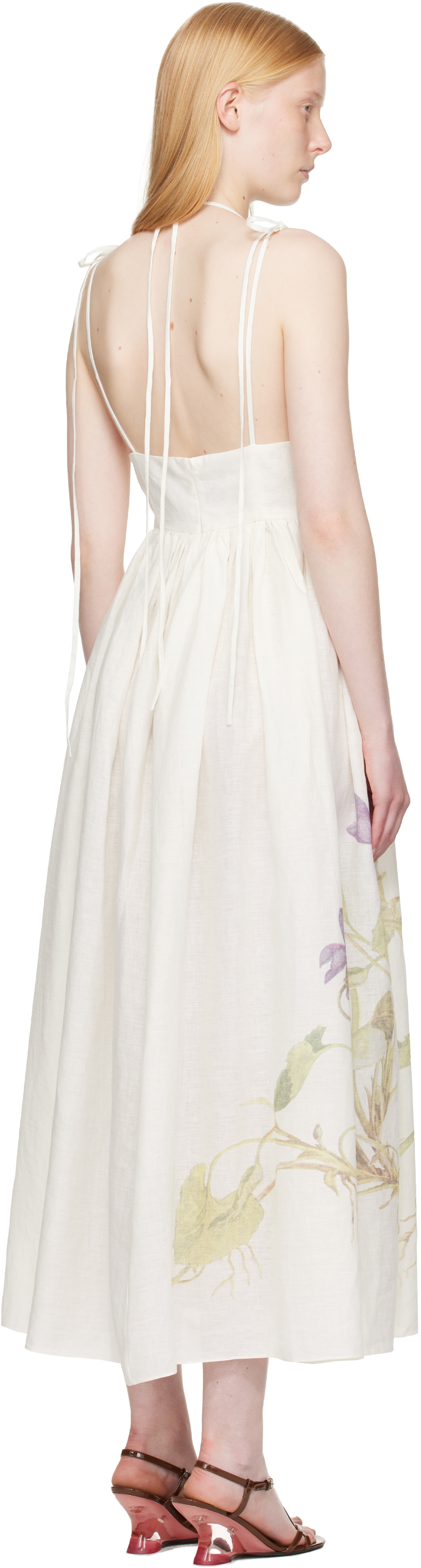 erdem fit and flare dress Erdem STRAPPY FIT AND FLARE DRESS - VC25_D80_PBFLIP
