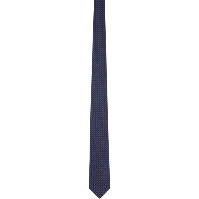 Salvatore Ferragamo Gancini Jacquard Silk Tie - Blue