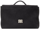 Ermenegildo Zegna Couture Brown Suede Foldable Briefcase