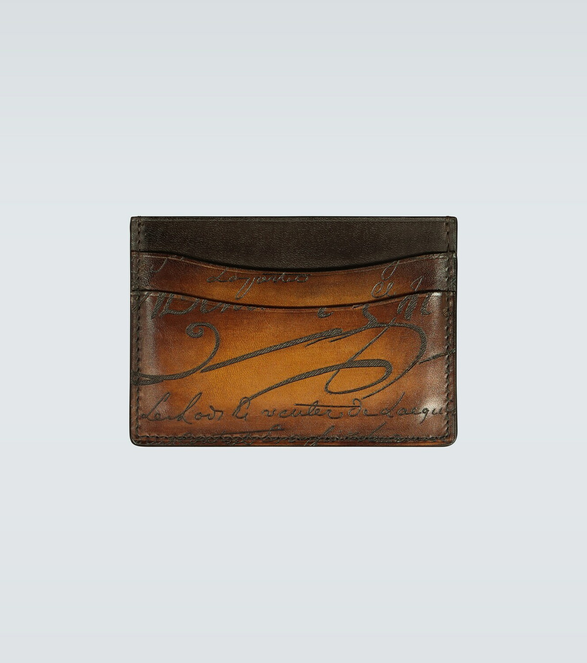【Berluti】 Bambou Scrito cardholder Bambou Scritto Leather Card Holder | Berluti US