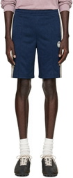 Palm Angels Navy Palm Tree Track Shorts