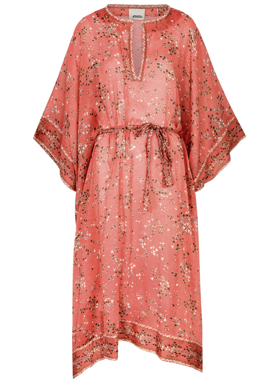 knee length dresses for ladies Breezy Cotton Kaftan Dress, Off white Kaftan Dress - Bohemian Cotton Kaftan main image 1