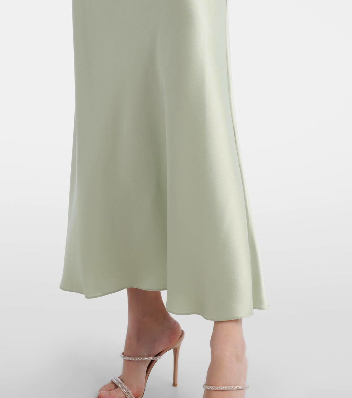 Galvan Sienna scarf-detail satin maxi dress