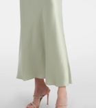 Galvan Sienna scarf-detail satin maxi dress