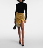 Versace Chenille turtleneck bodysuit