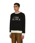 Casablanca Terry Colour Block Embroidered Crewneck Sweatshirt