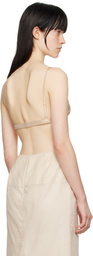 Carven Beige Silk Bra