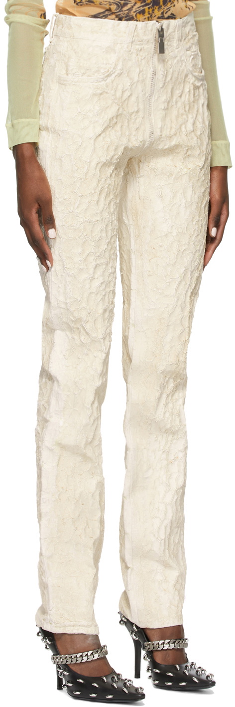 Givenchy Off-White Crackled Painted Jeans Givenchy