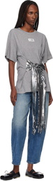 MM6 Maison Margiela Gray Cotton Gloves T-shirt