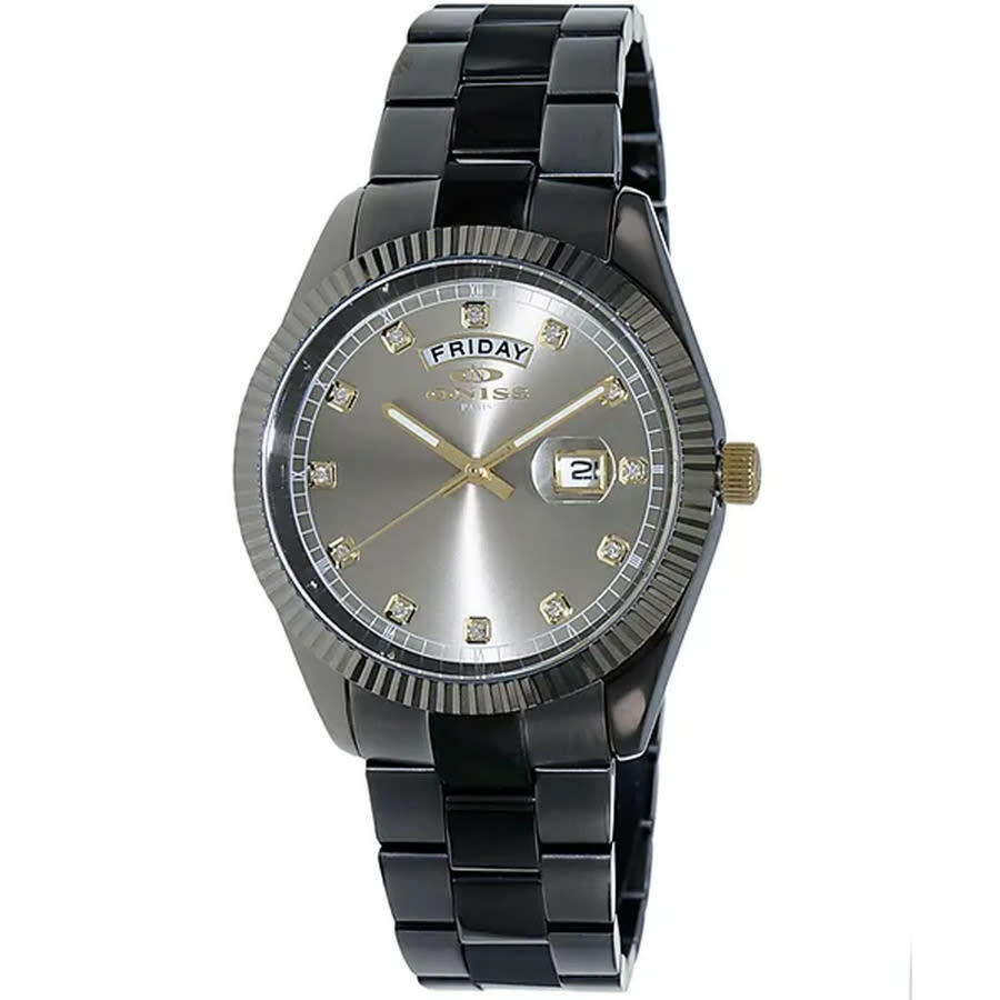 Oniss ONZ3881 Black Dial Mens Watch ON3881-IPBB