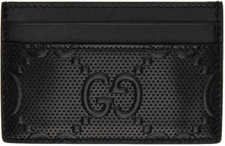 Photo: Gucci Black GG Embossed Card Holder