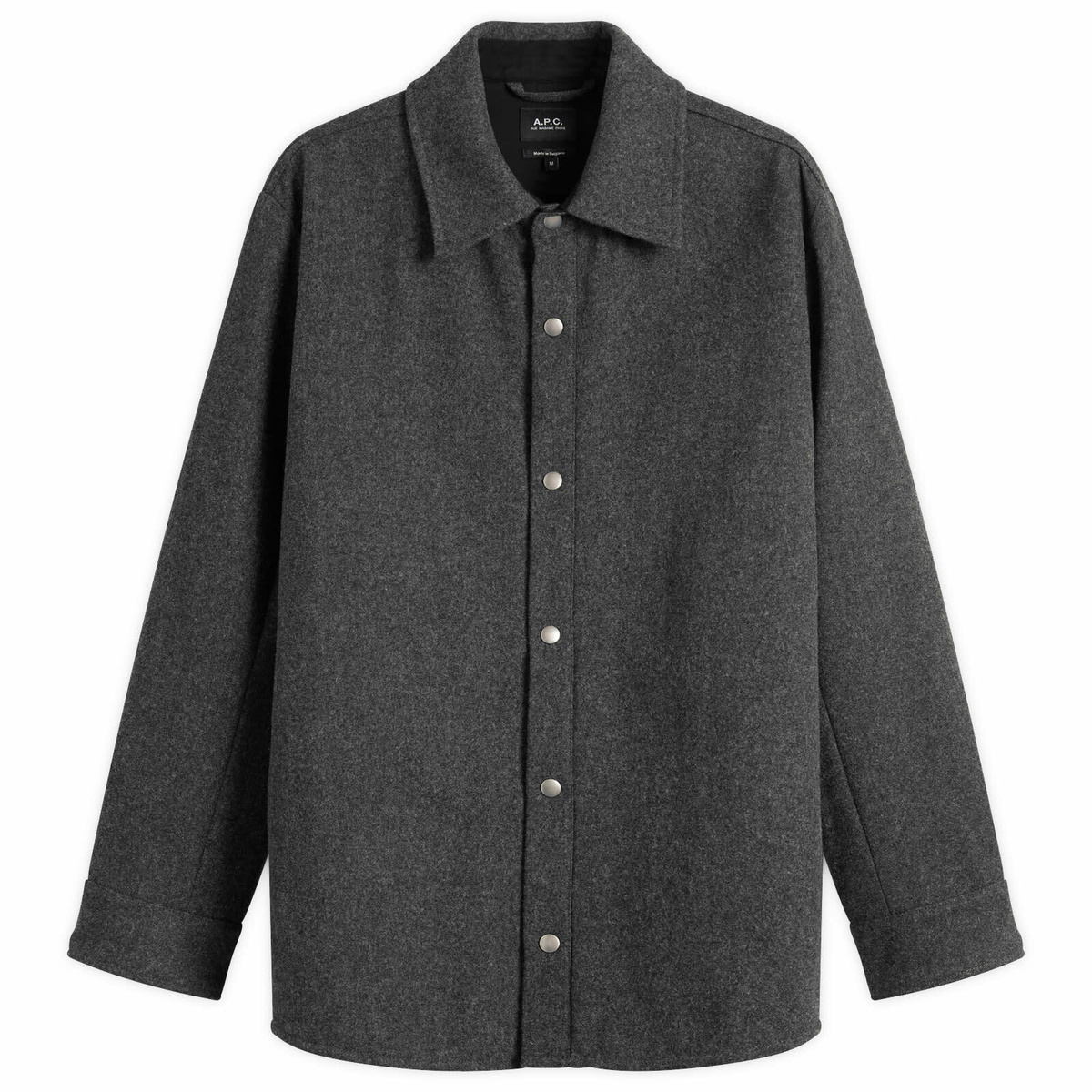 A.P.C. Men's Basile Wool Overshirt in Dark Navy A.P.C.