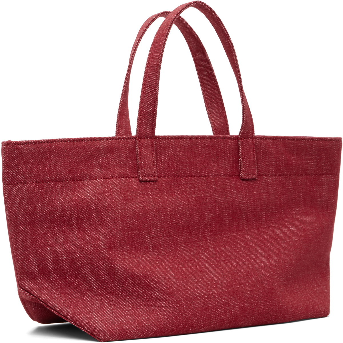 A.P.C. Red 'Le Drummer' Toile Small Tote