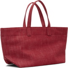 A.P.C. Red 'Le Drummer' Toile Small Tote